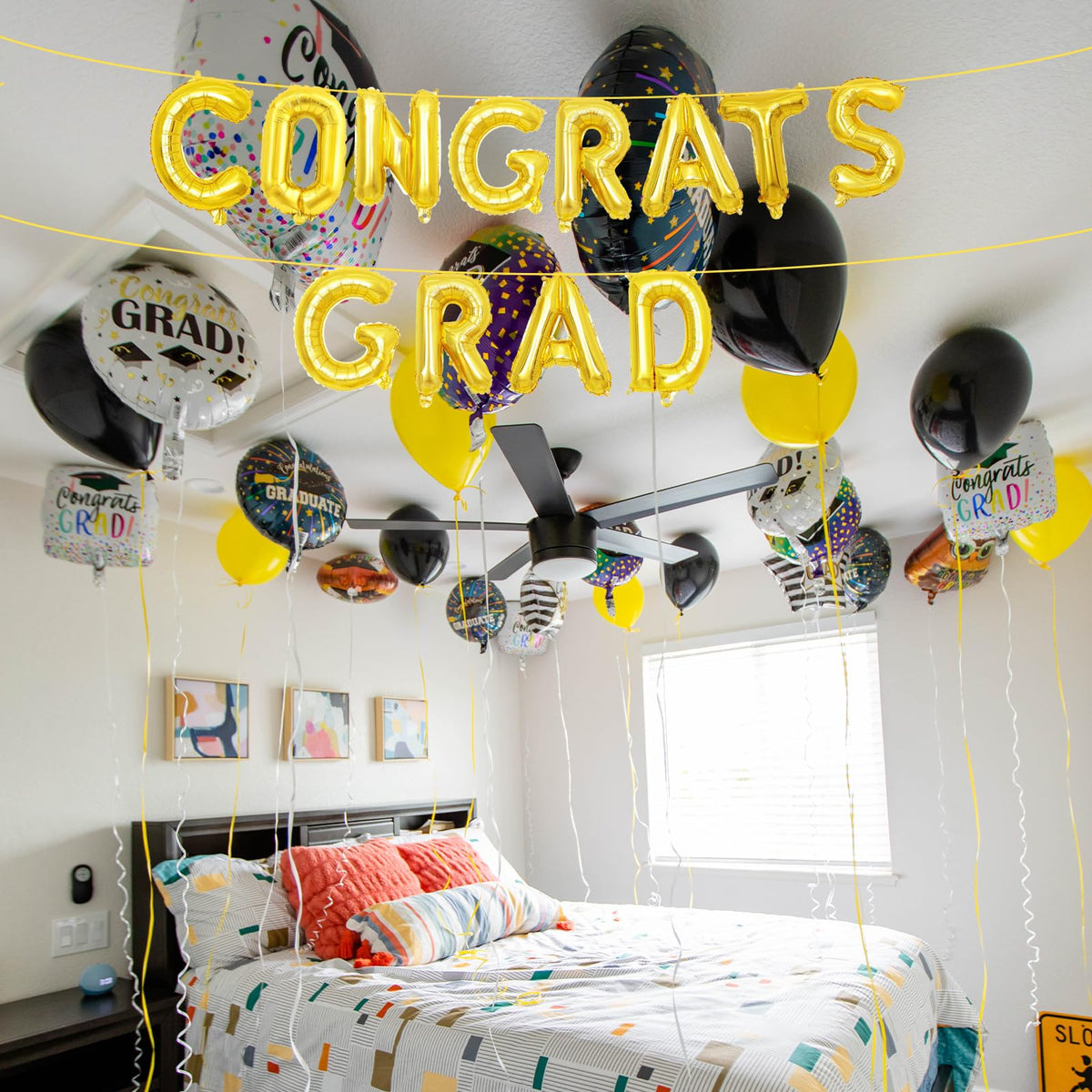 52 Pcs 2 Sets of 16 Inch “A-Z” Letter Balloons Set – Complete Alphabet Mylar Foil Balloons (Each