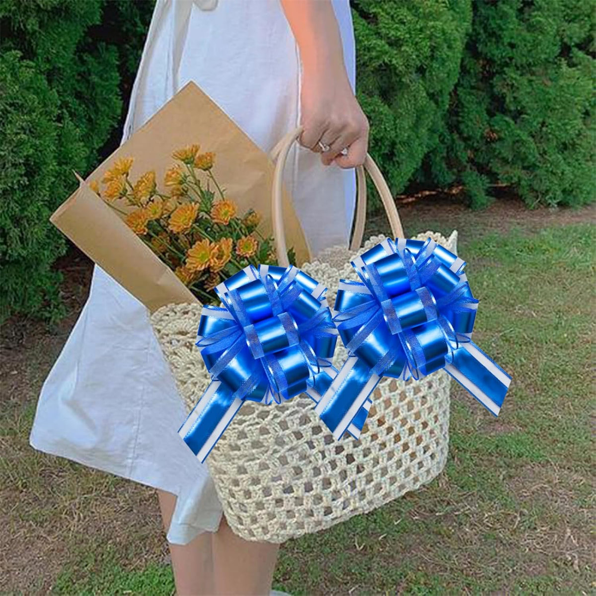 7 Pieces Large Pull Bows, 6 inche, Big Bow for Gift Wrapping, Christmas Party Birthday Gift