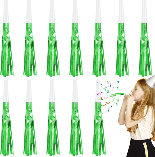 12 Pcs Glitter Noise Makers Metallic Fringed Party Blower for Adults Birthday Graduation New Years