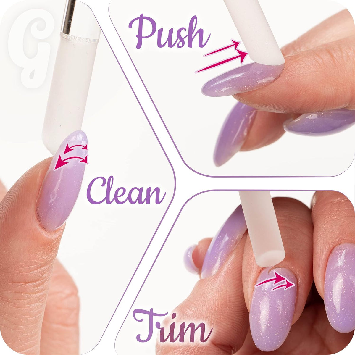 GLADZY Czech Glass Nail File Set with Glass Nail Shiner & Cuticle Pusher– 3 pcs Manicure Kit with