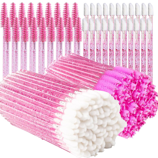 Teenitor 200pcs Mascara Wands and Lip Applicators Disposable, 100pcs Disposable Mascara Wands