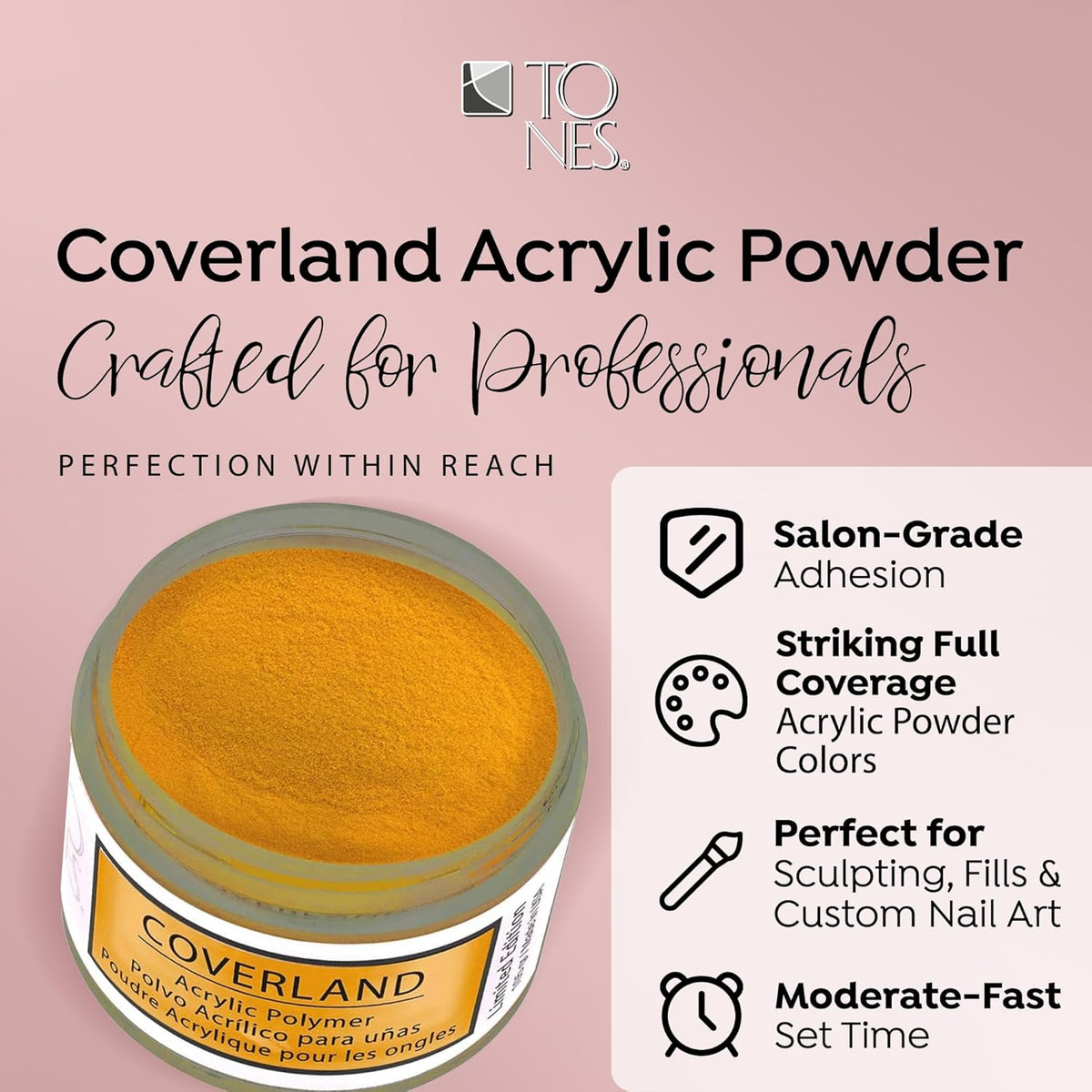 Tones Coverland Acrylic Nail Powder "Autumn Glow" - Limited Edition Acrylic Powder for Nail Design