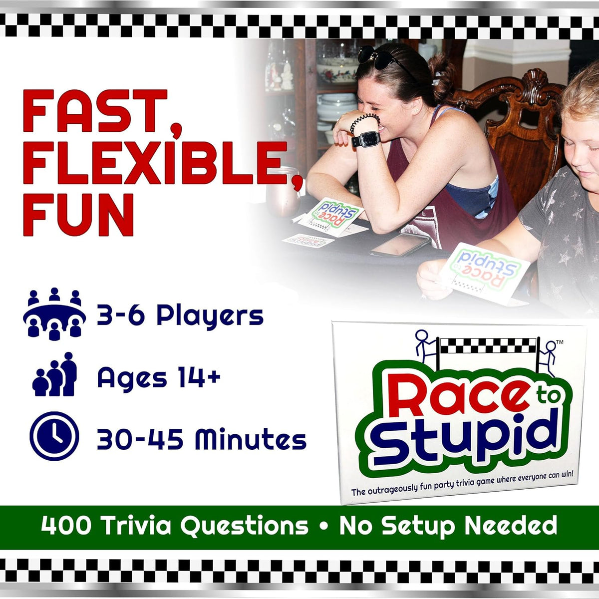 Trivia Card Game – Family Games for Adults & Teens, Hilarious Party Games for Family Game Night