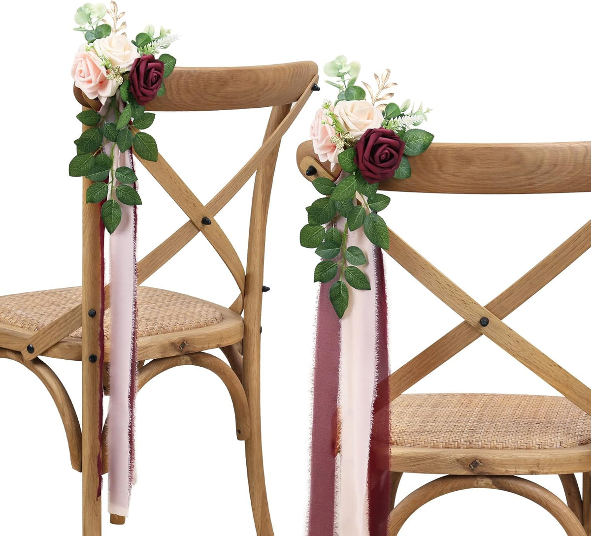 Wedding Aisle Decorations for Wedding Ceremony Set of 10 Pew Flowers for Church Chair Decorations