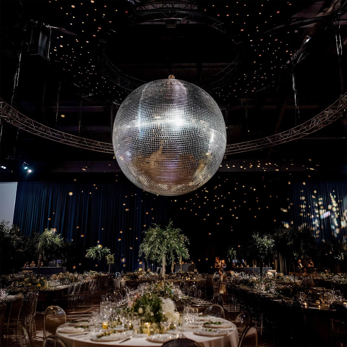 Yescom 24" Large Disco Ball Mirror Big Hanging Glass Decoration for 70s 80s Party Events Wedding DJ
