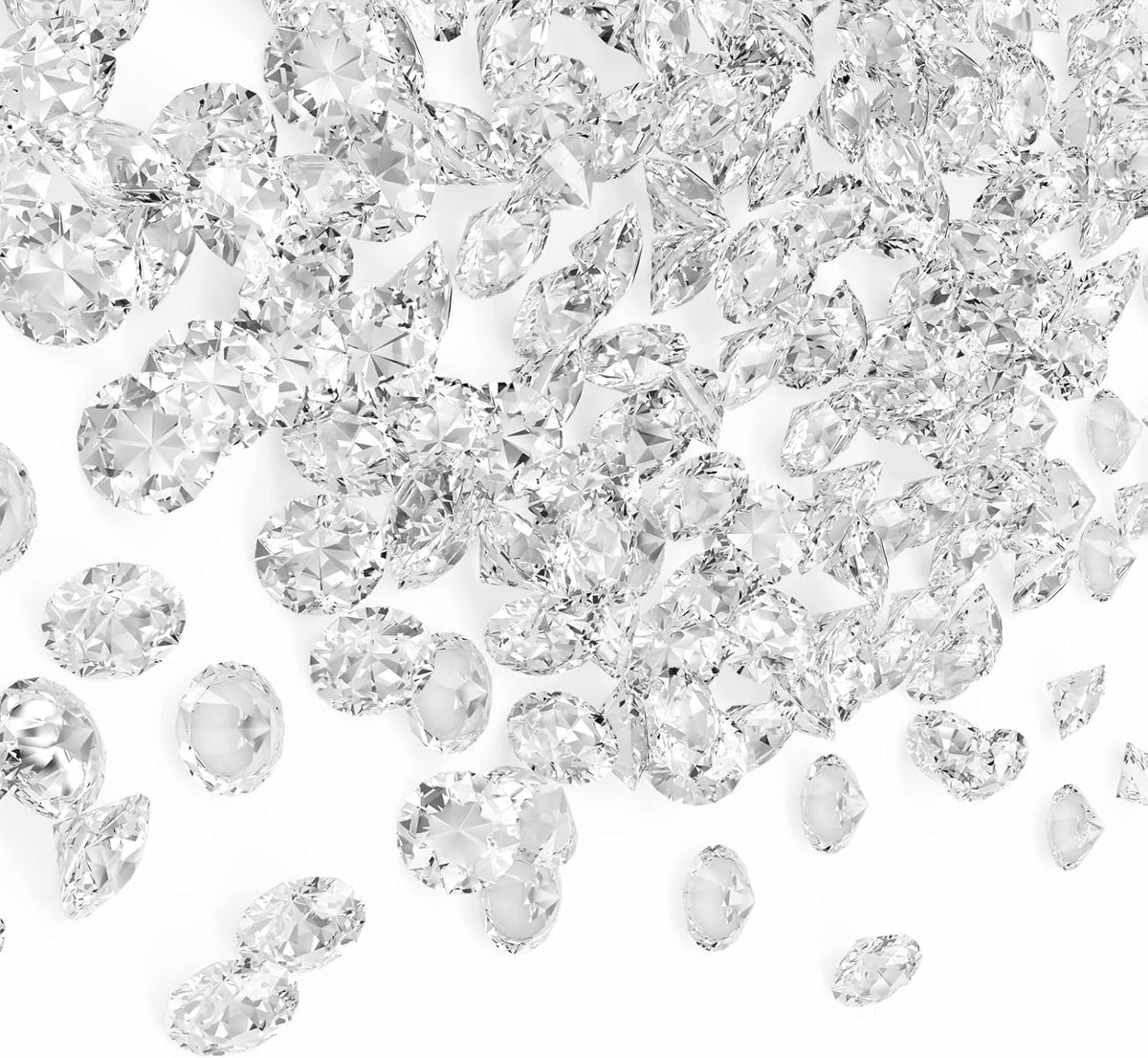 Fake Diamond, 3000PCS 8mm Clear Acrylic Diamonds Crystals Gems for Vase Fillers,Table Scatter