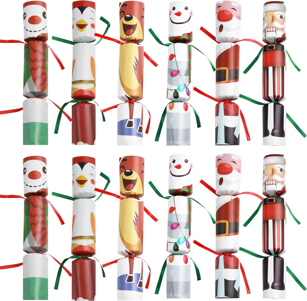 12 Pack Christmas No-snap Party Table Favors, Christmas Themed Holiday Supplies with Party Hat