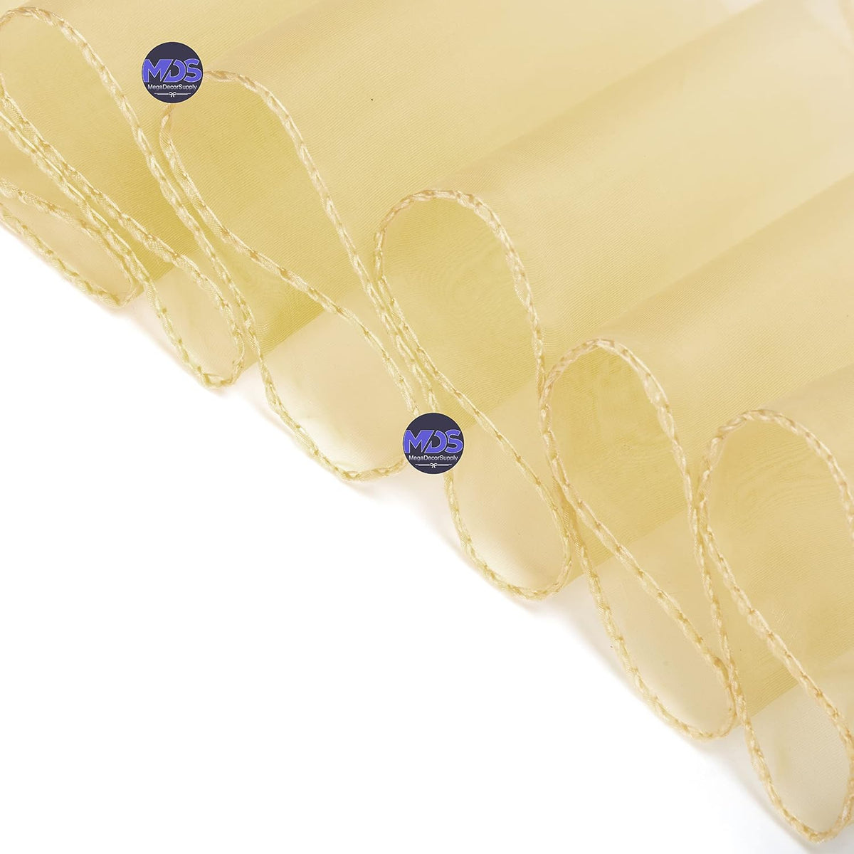 MDS Pack of 25 PCS Organza Chair Sashes Wider Dining Chair Bows Ribbon Tie Back for Wedding Party