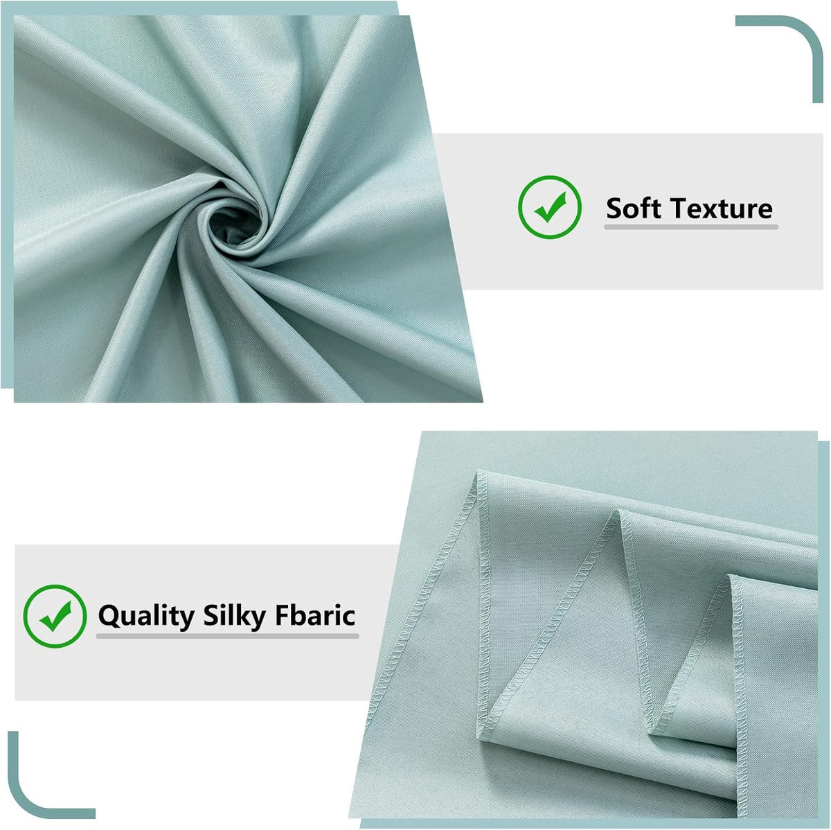 MYSKY HOME Light Green Backdrop Curtains for Parties, Weddings, Stage & Photography - 5ft x 10ft, 2