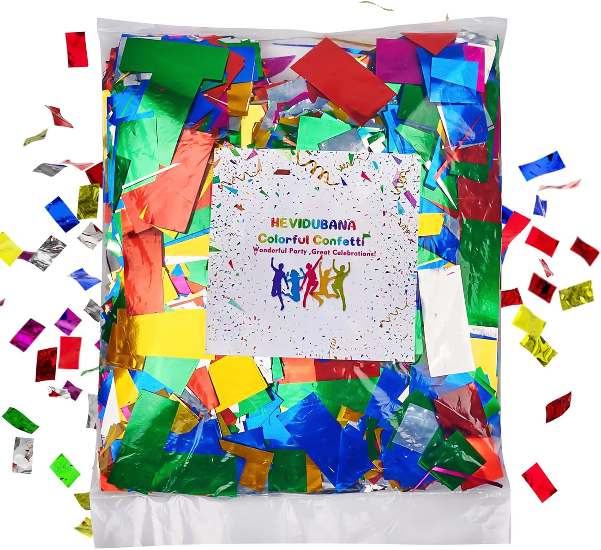 Metallic Glitter Confetti Paper - Flame Retardant Foil Confetti for Parties, Concerts, Weddings &