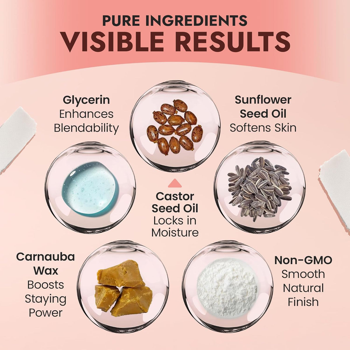 Organic Blush Tube, Prosecco - 100% Natural Vegan Cream Blush Sticks, Multi-Use Bronzer, &