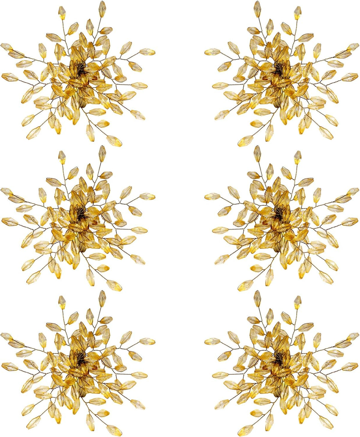 Napkin Rings Set of 6 for Dining Table Decoration Parties Everyday Metal Napkin Holder Leaf Gold