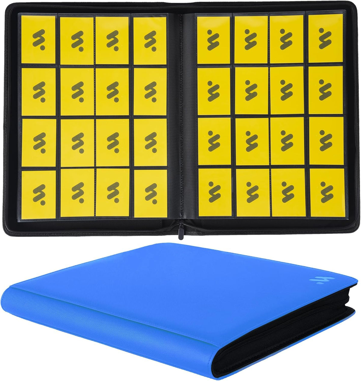 Premium 1000+ Pockets Card Binder,16 Pockets Trading Card Binder Ringless Side Loading Trading Card