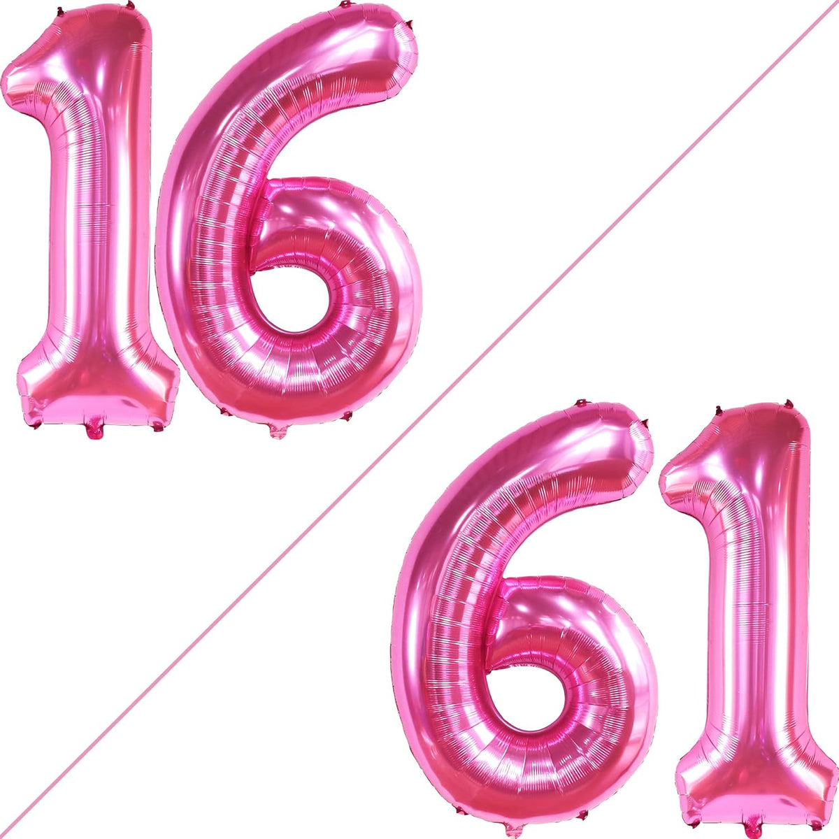 KatchOn, Hot Pink 16 Balloon Numbers - Huge, 40 Inch | Sweet 16 Decorations Hot Pink | Number 16