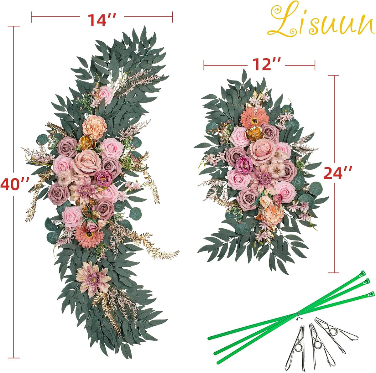 Wedding Arch Flowers, Artificial Flowers for Decoration, Large Flower Swag for Boho Styles Wedding