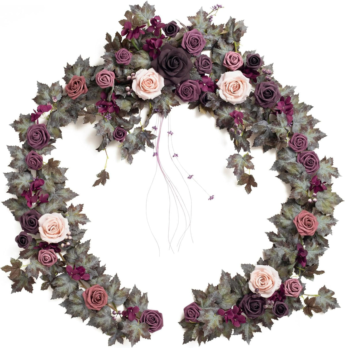 Ling's Moment Flower Garland - 6FT Eucalyptus & Rose - Sweetheart Table Decor for Wedding