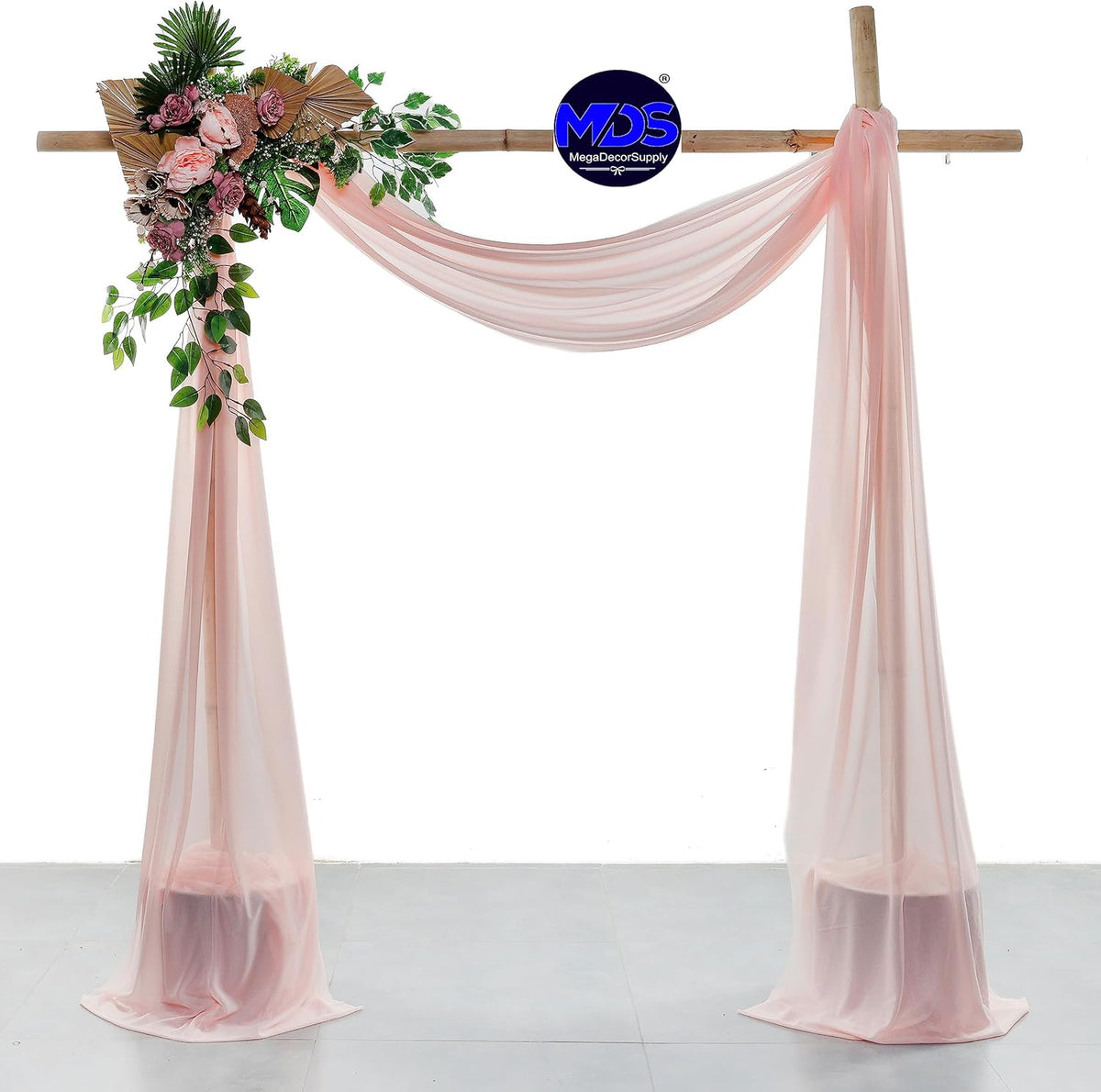 MDS Halloween Chiffon Draping Fabric - 2 Panel, 30" Wide x 75ft Long - Sheer Spooky Arbor & Canopy