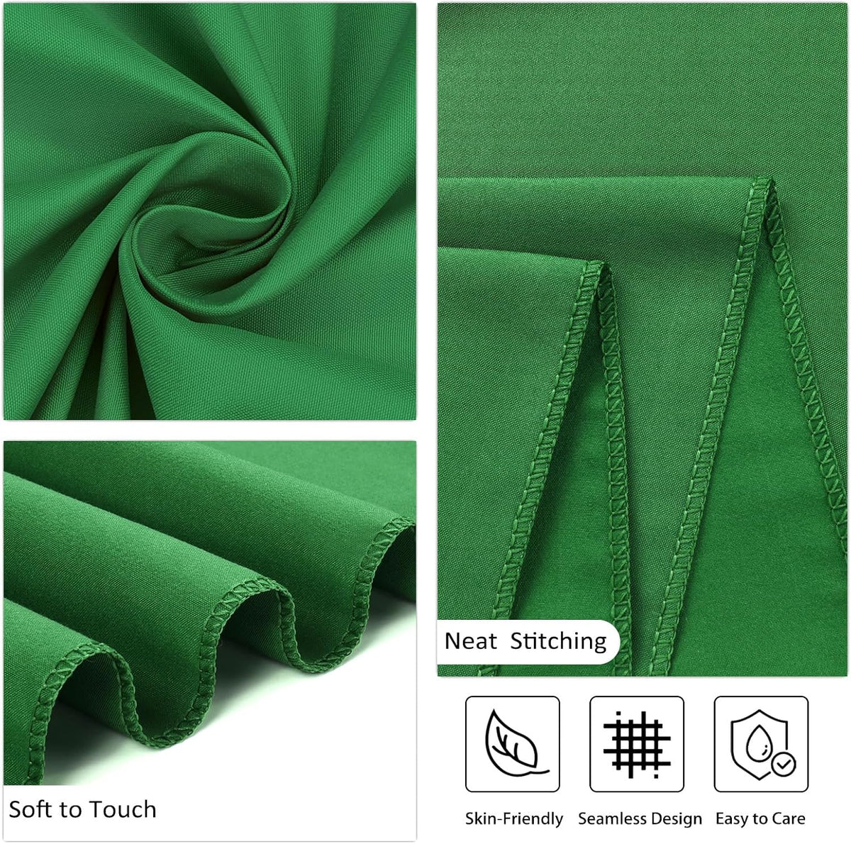8 Pack Green Round Tablecloth 120 Inch Stain and Wrinkle Resistant Round Green Table Cloth Reusable