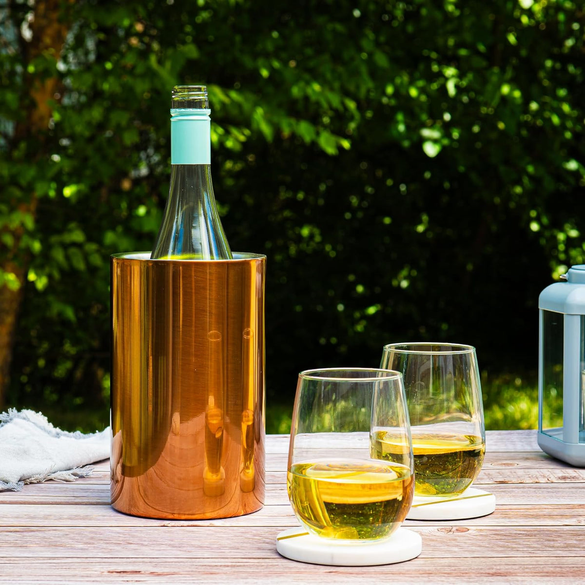 Wine Chiller for Bottles (Copper) - Champagne Bucket, Elegant Wine Bottle Chiller and Champagne