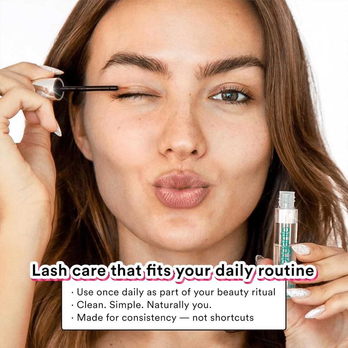 nuorganic Cosmic Lash Serum Without Prostaglandins | Eyelash Growth Serum for Thicker, Longer, More