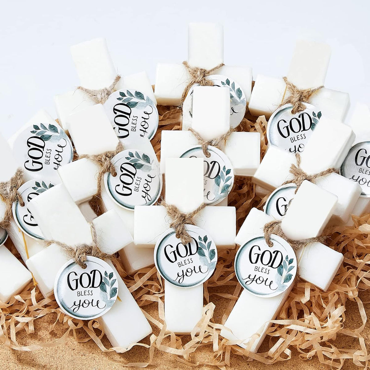 50 Pcs Cross Soap Baptism Favors, Baby Baptism Favor Scented Soap First Communion Gifts for Guests