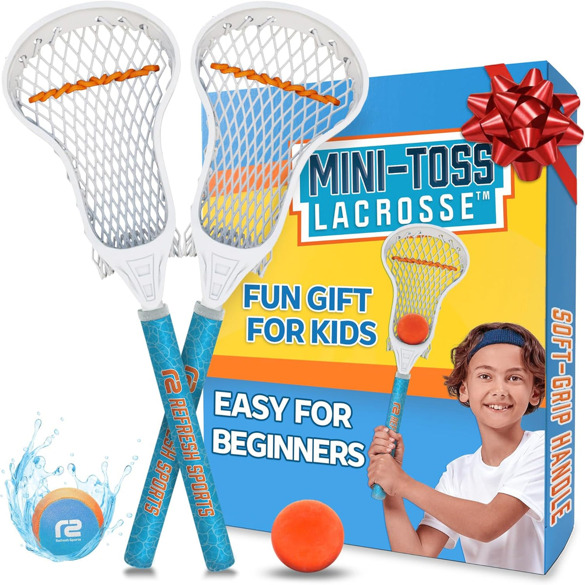 Mini Toss Lacrosse Set – The Ultimate Game for the Backyard and Pool- Fun Gift for Kids - Comes