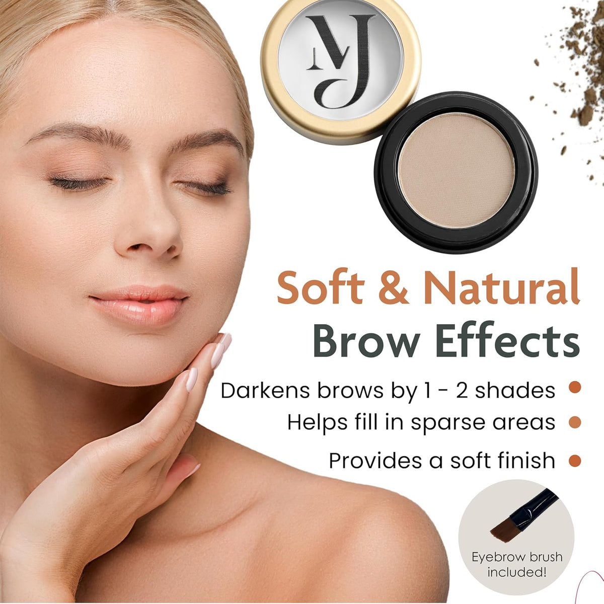 Marie-José Light Blond Eyebrow Powder Sand Beige Eyebrow Cake Powder - Effortless All-Day Brow
