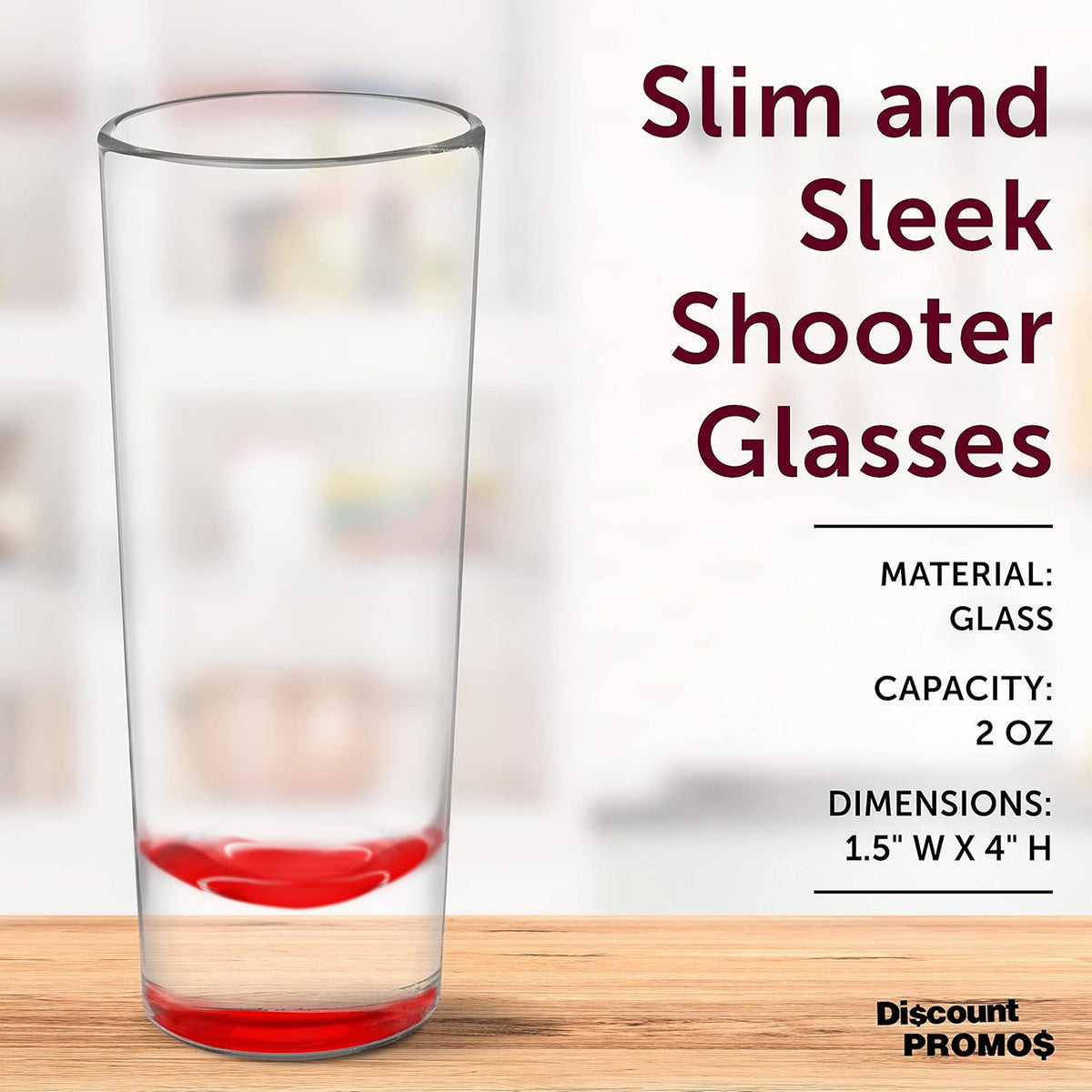 DISCOUNT PROMOS Cordial Shooter Shot Glasses 2 oz. Set of 10, Bulk Pack - Great for Birthdays
