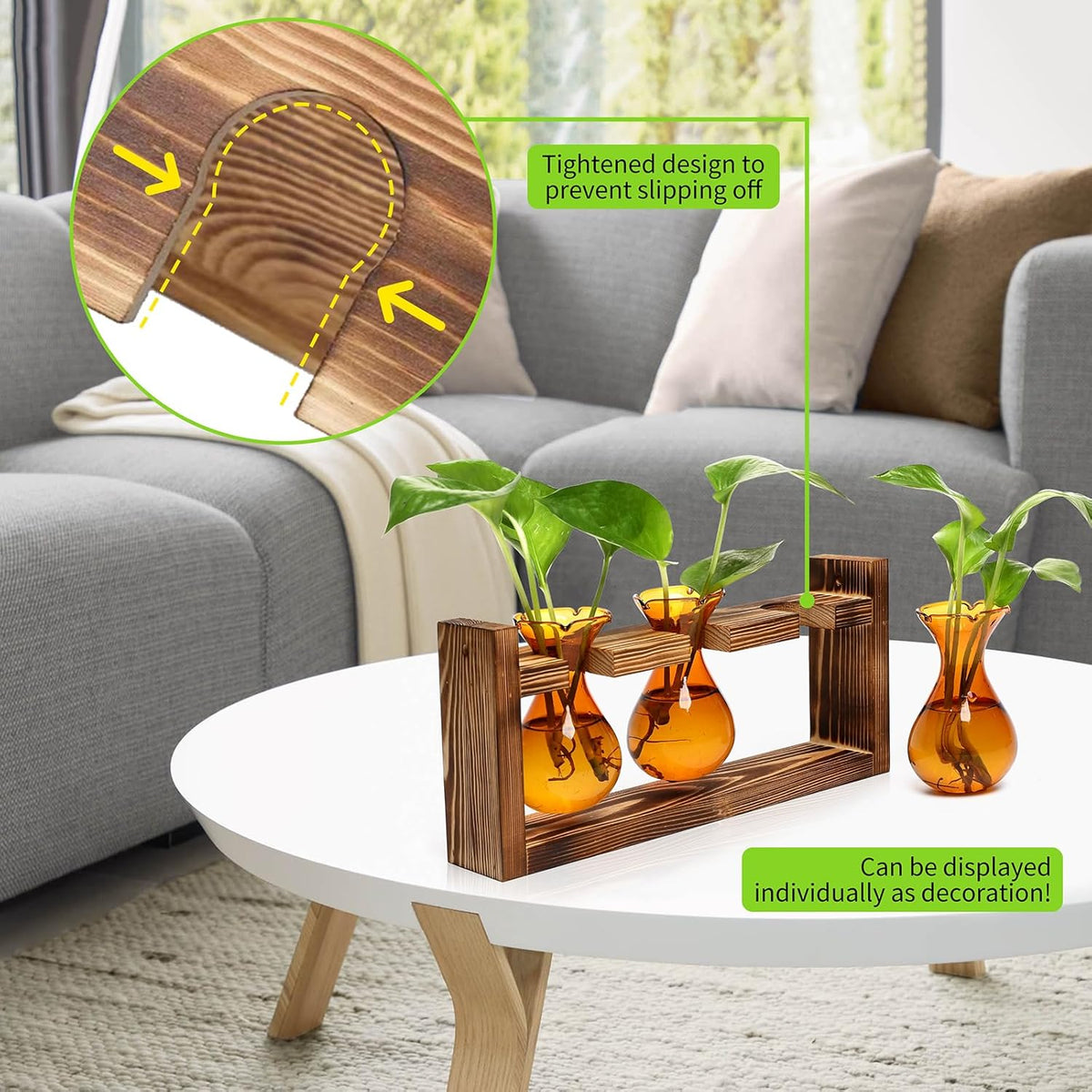 Plant Propagation Station Plant Terrarium Unique Birthday Gifts for Women Home Office Decor Planter