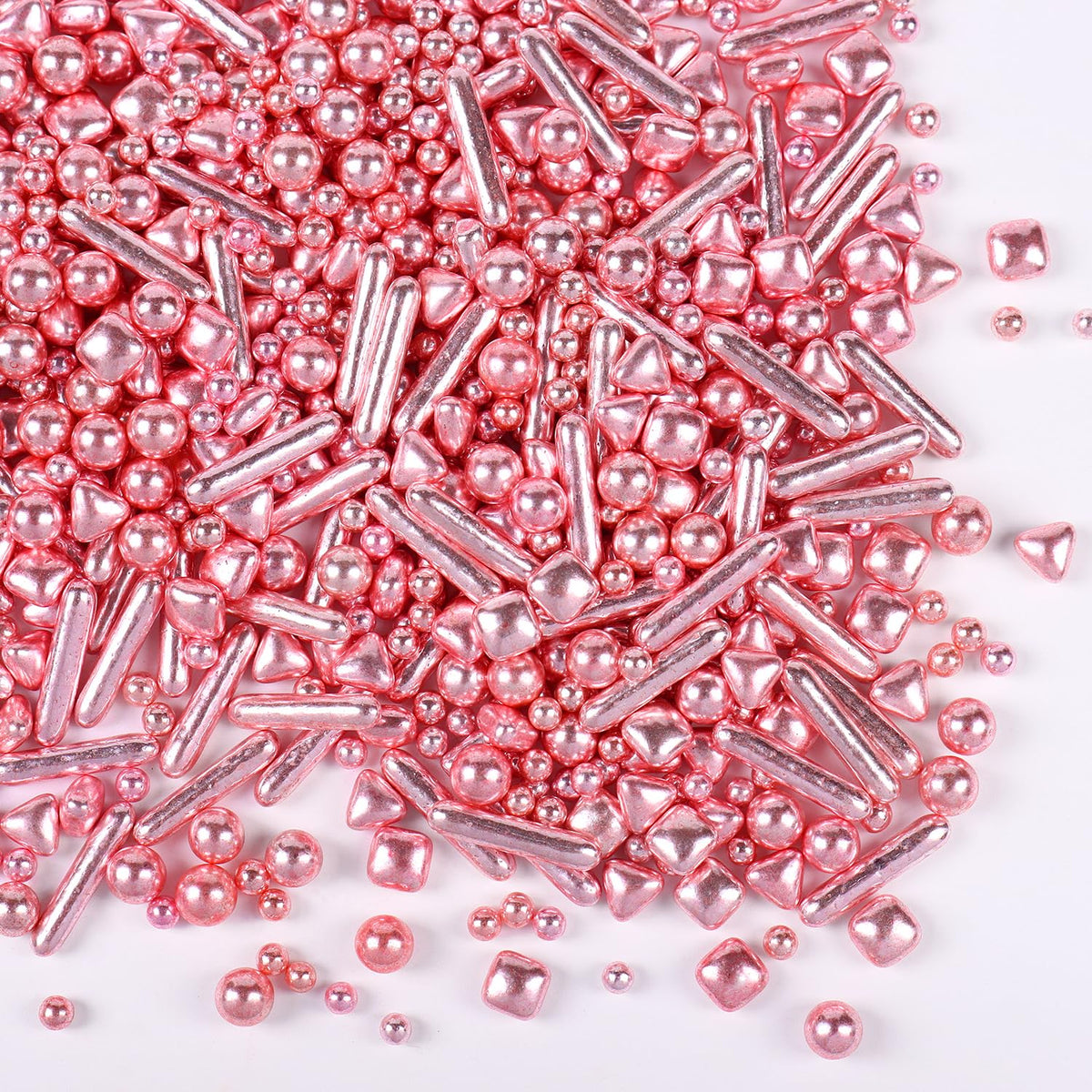 Rose Gold Sprinkles for Cupcakes, Rose Gold Pearl Sprinkles, Candy Pearls for Cake Decoration