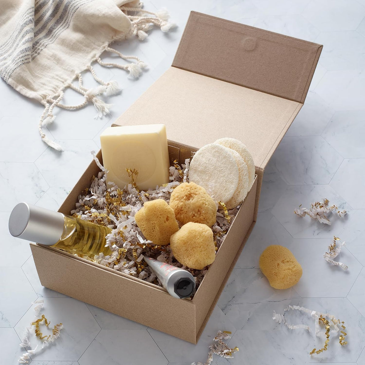 CECOBOX - Gift Boxes with Lids for Presents 6"x6"x2.75" - Matte, Collapsible Magnetic Closure Gift