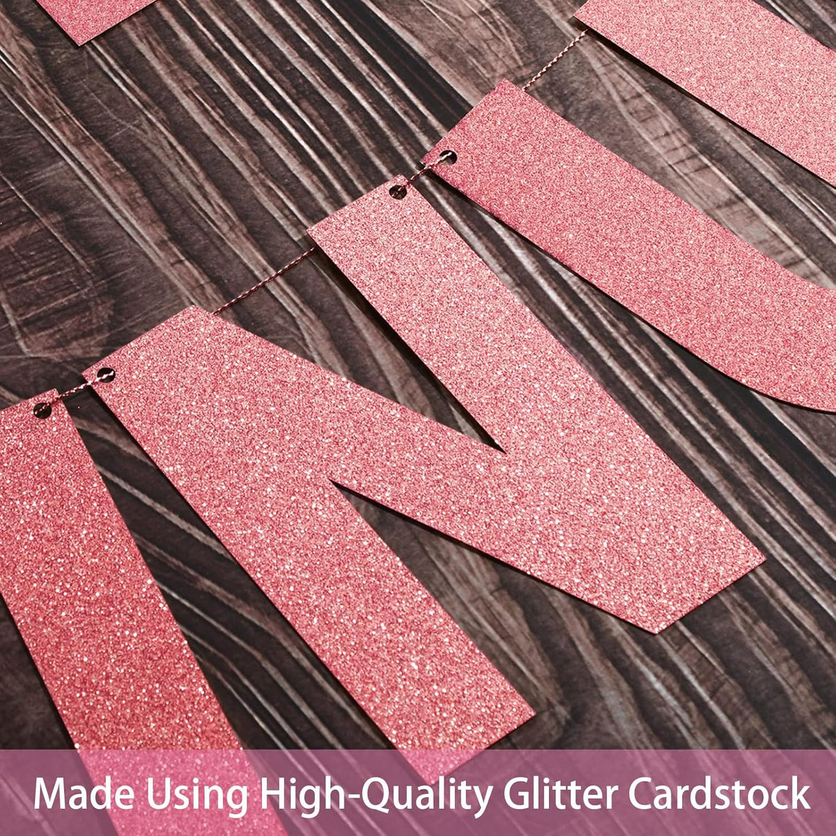 TaoBary 112 Pcs DIY Letter Custom Banner Glitter Customizable Banner Kit Including 107 Letters and
