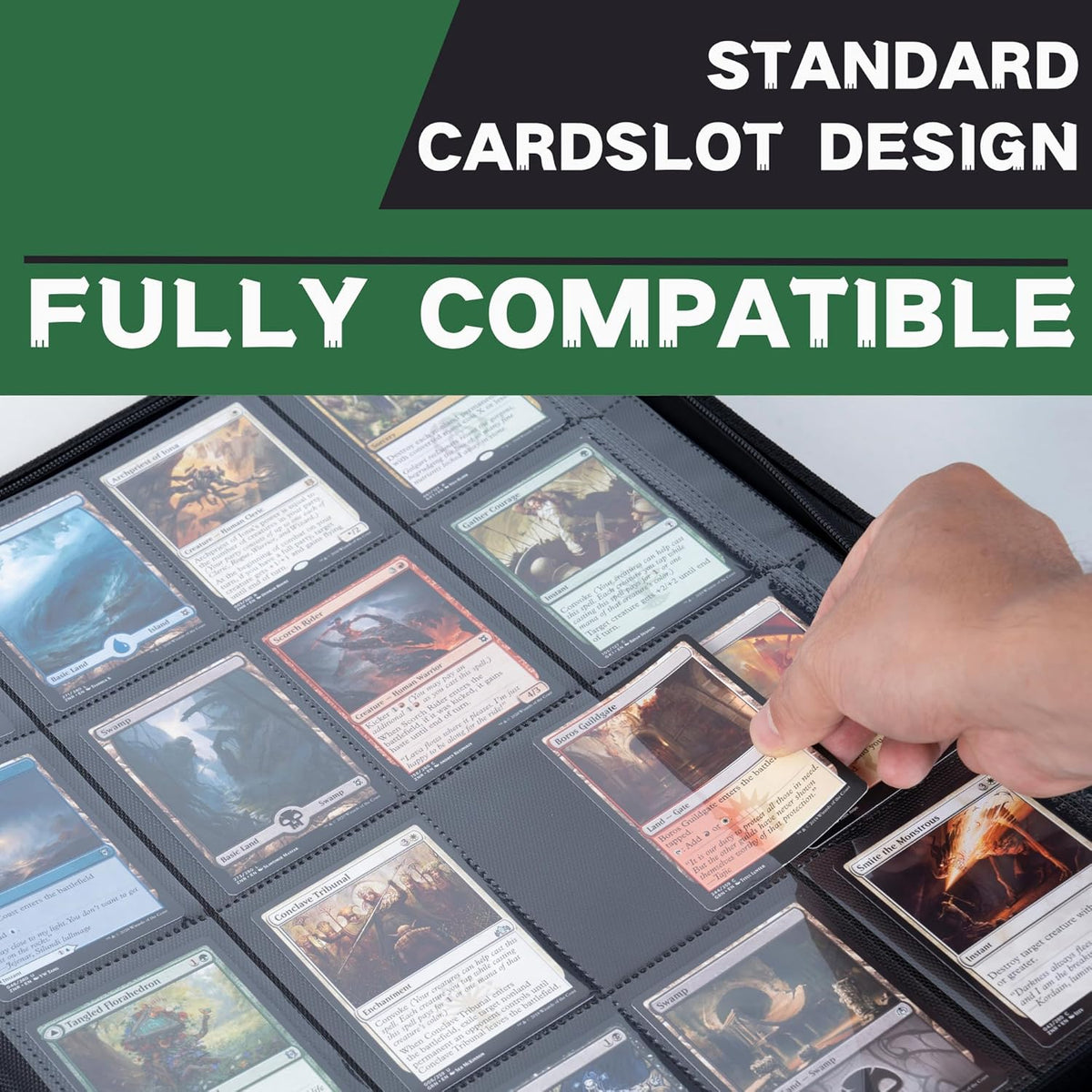 1600+ Pockets Trading Card Binder, 16-Pocket Card Ablum Compatible with MTG,Sports Cards & Other