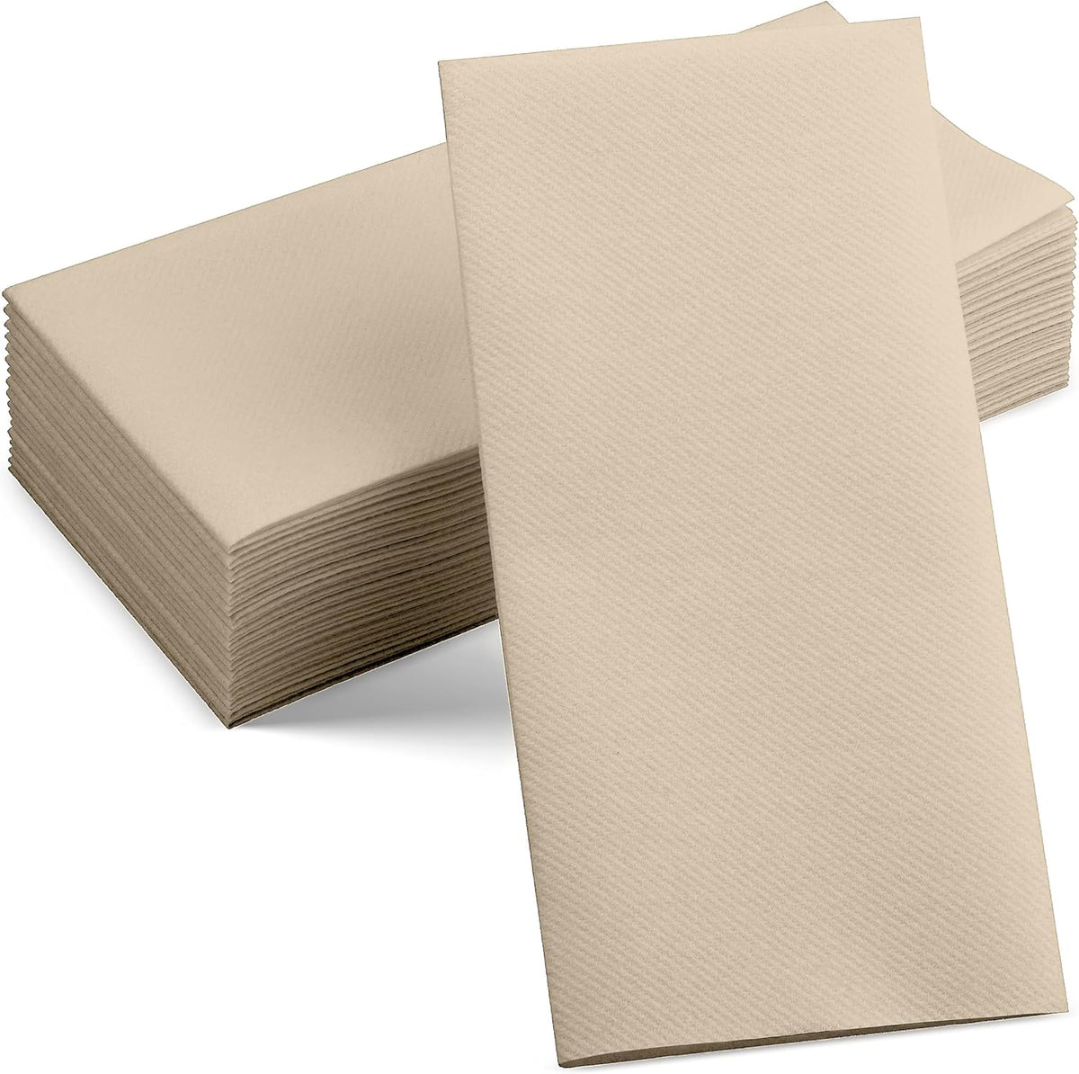 50-Pack Disposable Linen-Feel Pebble Stone Napkins, 12" x 17" Cloth-Like Paper Dinner Napkins For