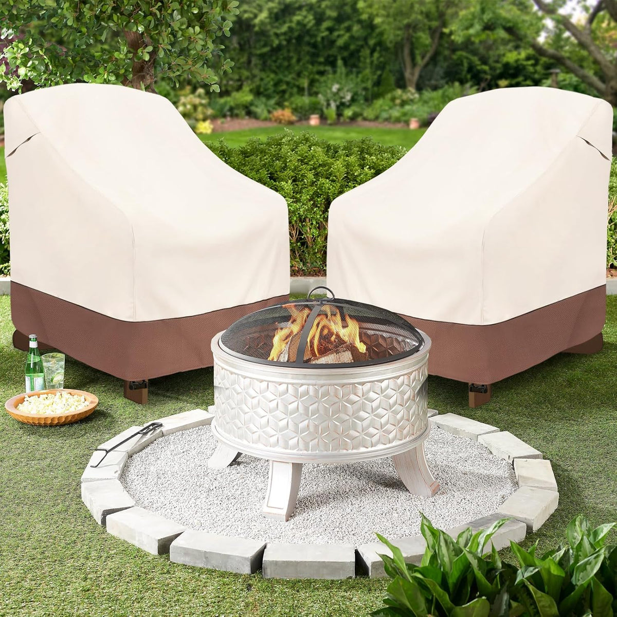 okcool Patio Adirondack Chair Cover 2 Pack,Waterproof Heavy Duty Outdoor Chair Covers,Patio