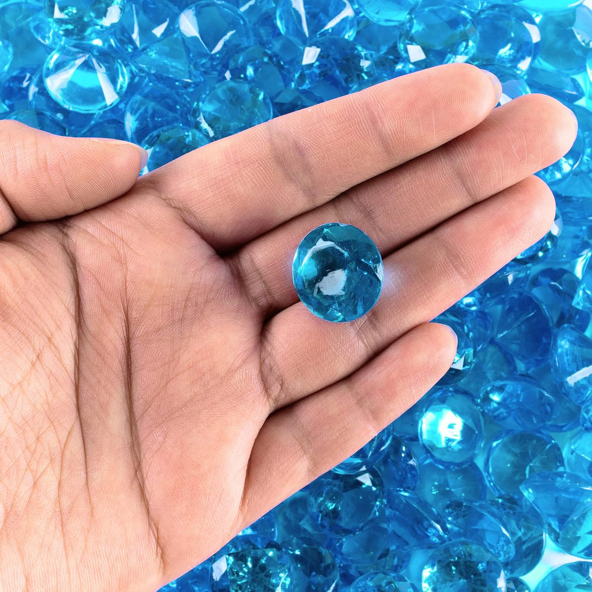 Super Z Outlet Acrylic Color Faux Round Diamond Crystals Treasure Gems for Table Scatters, Vase