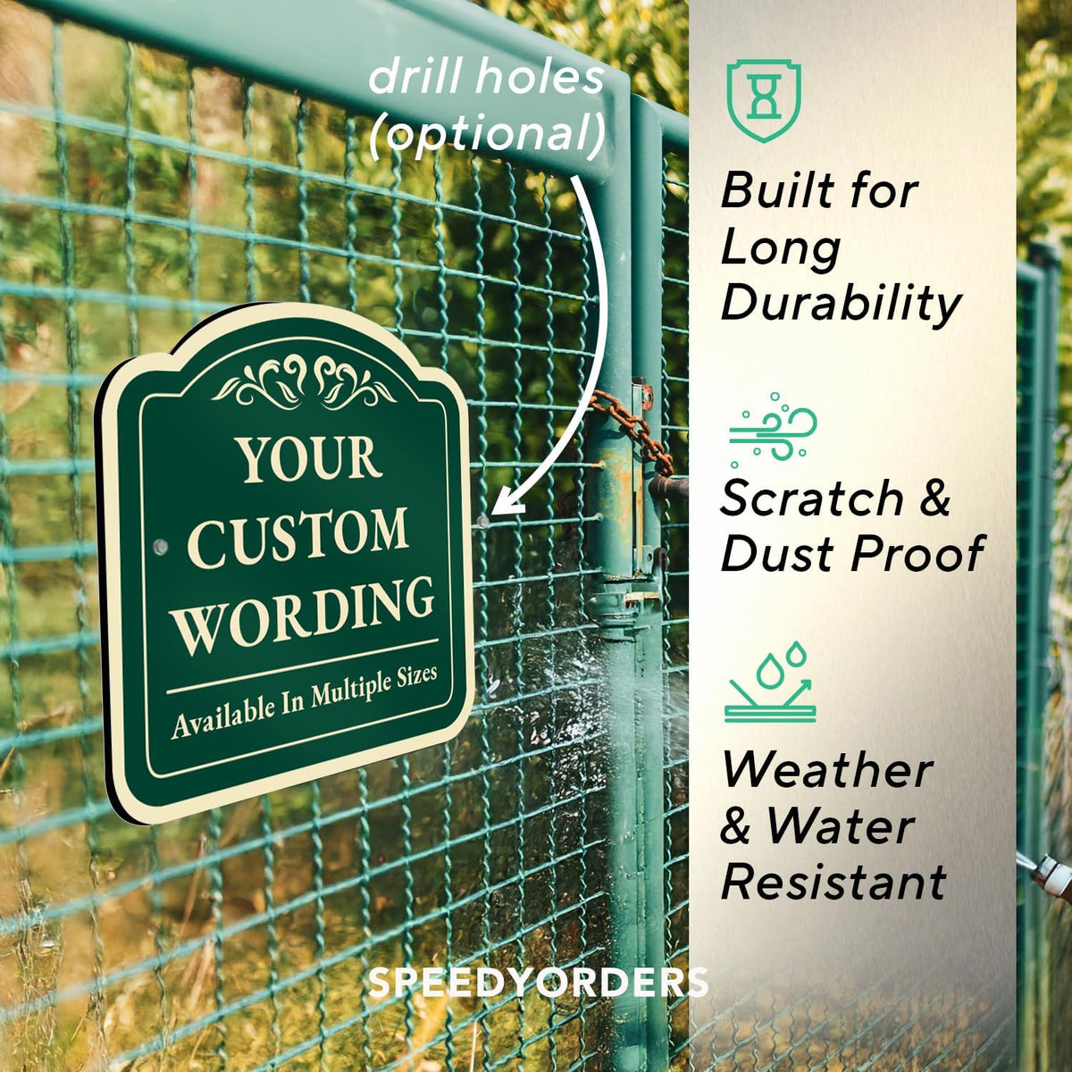 Custom Decorative Outdoor Metal Signs - Personalized Aluminum - Customized Driveway - Waterproof