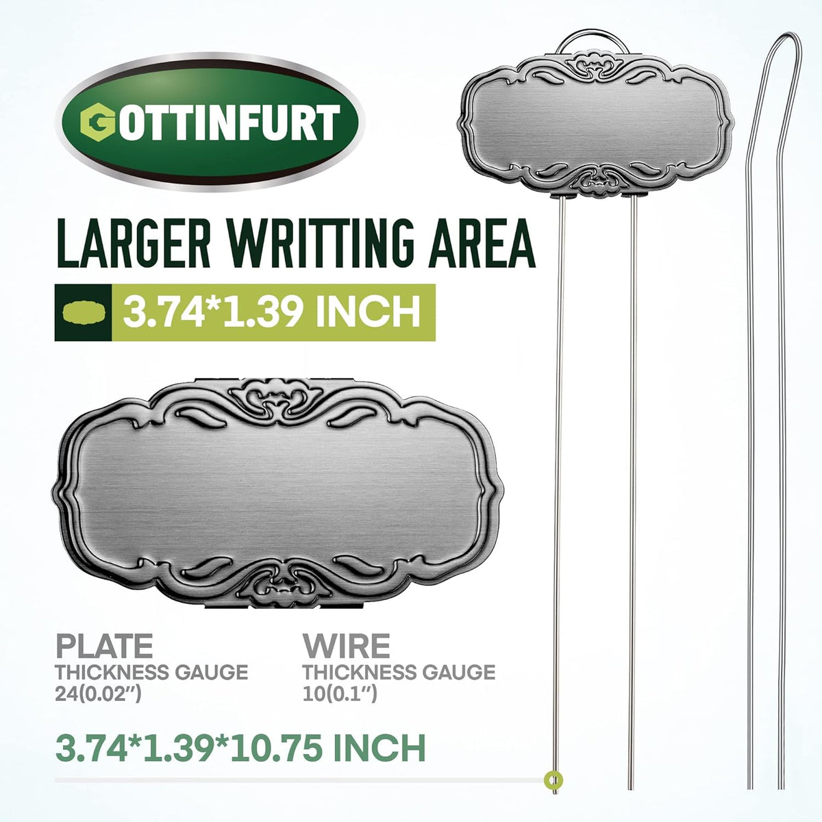 Updated Metal Plant Labels for Garden, 25 Pack Stainless Steel DIY Plant Markers Waterproof for