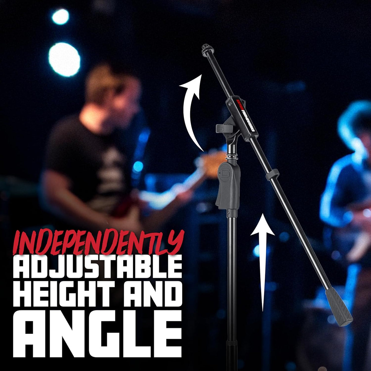 Gator Frameworks Deluxe Tripod Microphone Stand with Clutch Height Adjustment and Single Section