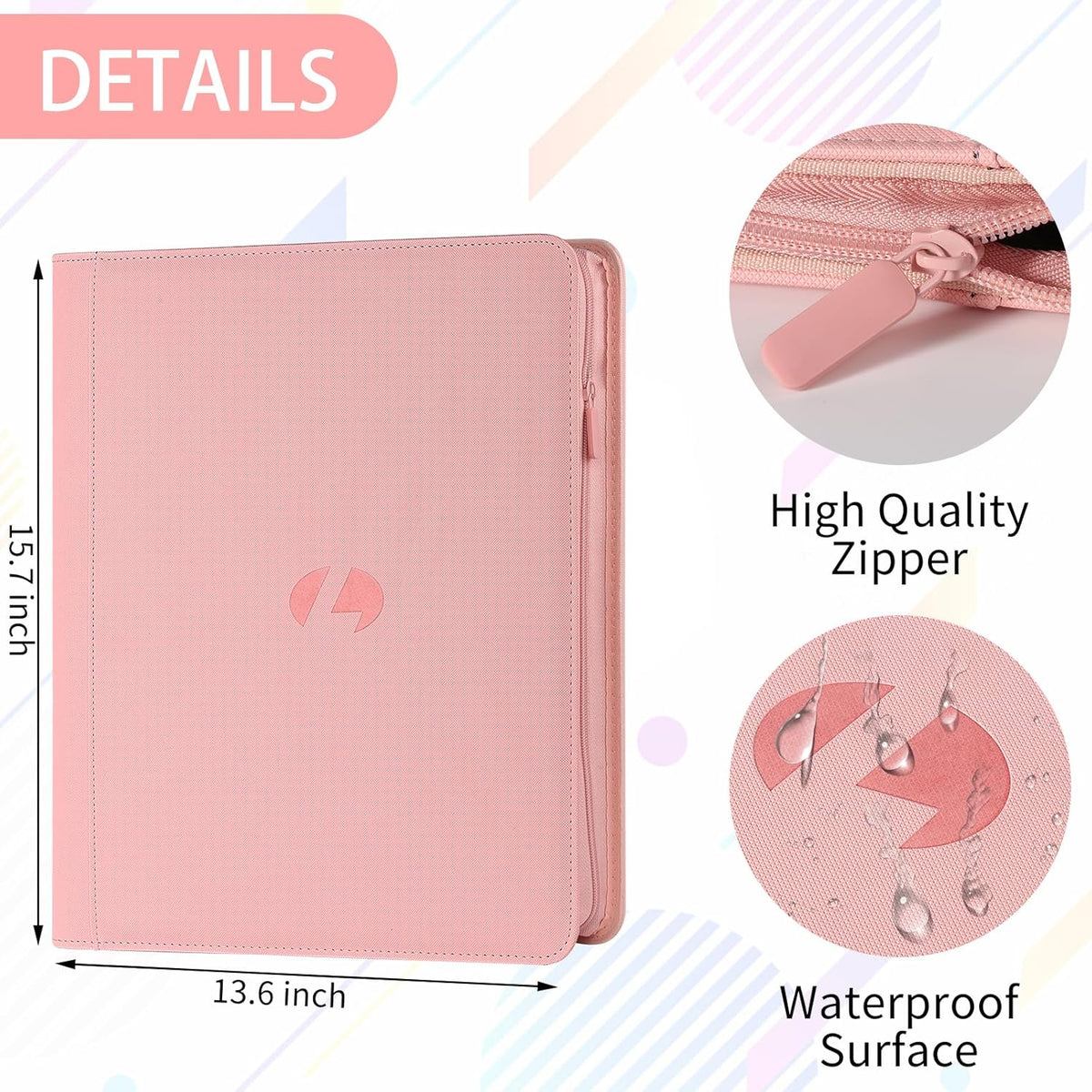 Toploader Binder,Holds 288 Toploaders,9 Pocket Double-Sided Top Loader Binders with Sleeves for 3 x