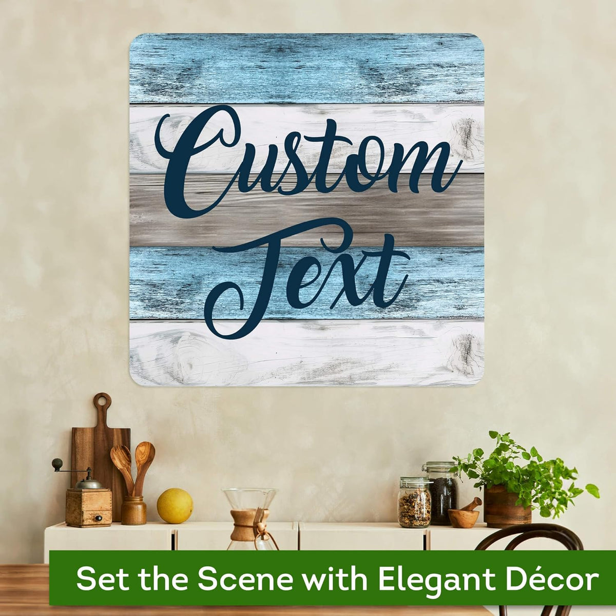 Custom Sign, Custom Street Sign, 11 Font Colors, 13 Font Styles, 4 Hole Options, 22 Sizes, 30x30