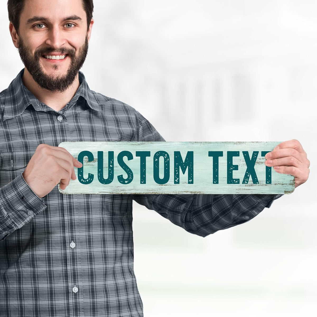 Custom Sign, Custom Street Sign, 11 Font Colors, 13 Font Styles, 4 Hole Options, 22 Sizes, 4x18
