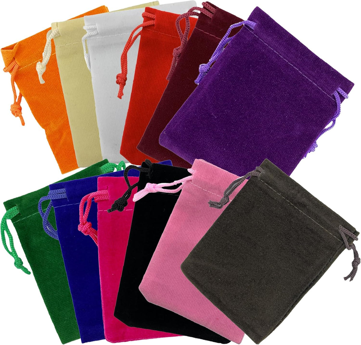 Palmhomee Pack of 48 3x4 Inch Velvet Drawstring Bags Gift Bag Velvet Pouch For Jewelry Wedding and