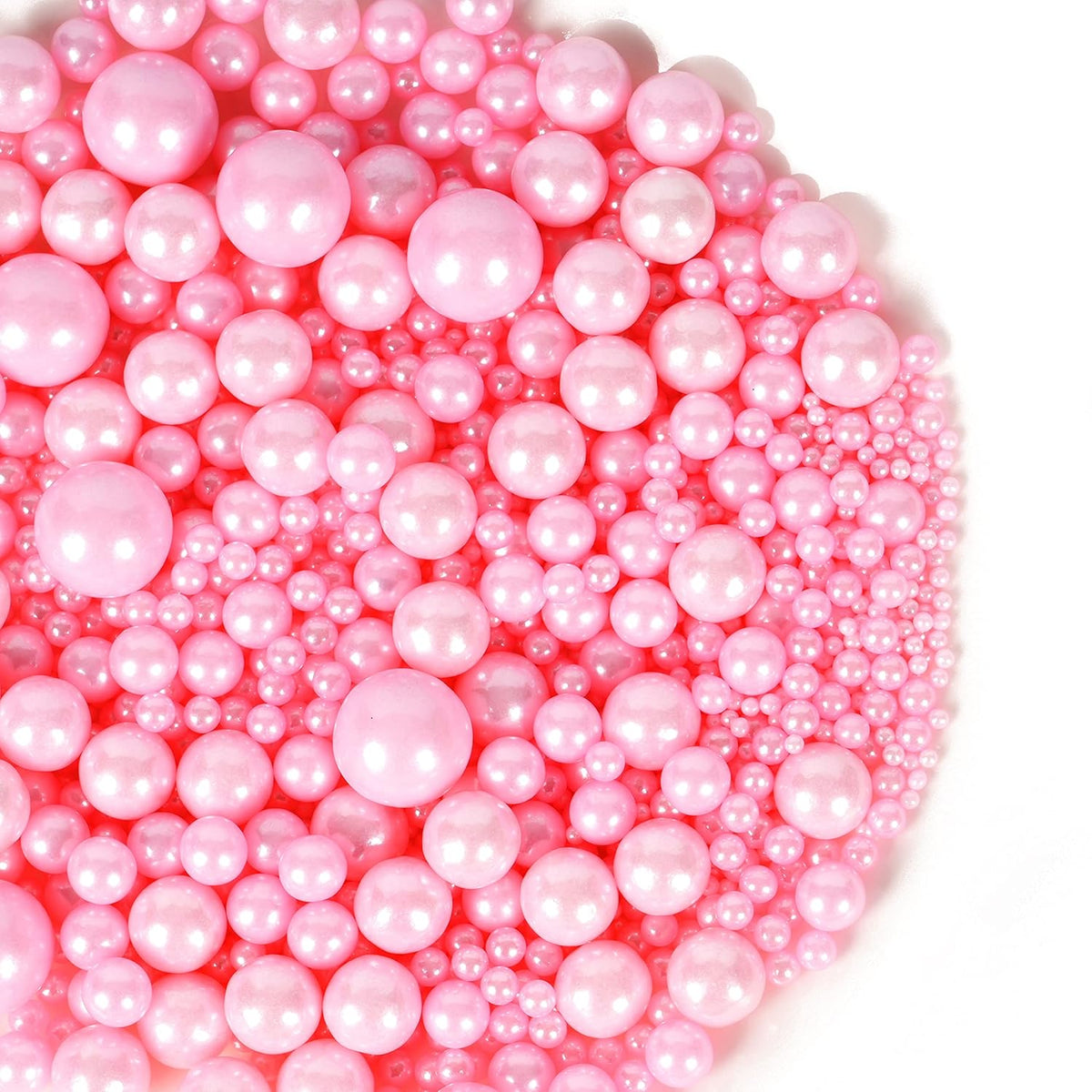 Kasvan Pink Pearl Sugar Sprinkles - Edible Candy Pearls 130g/4.58 Oz, Mix Size, Baking Cake
