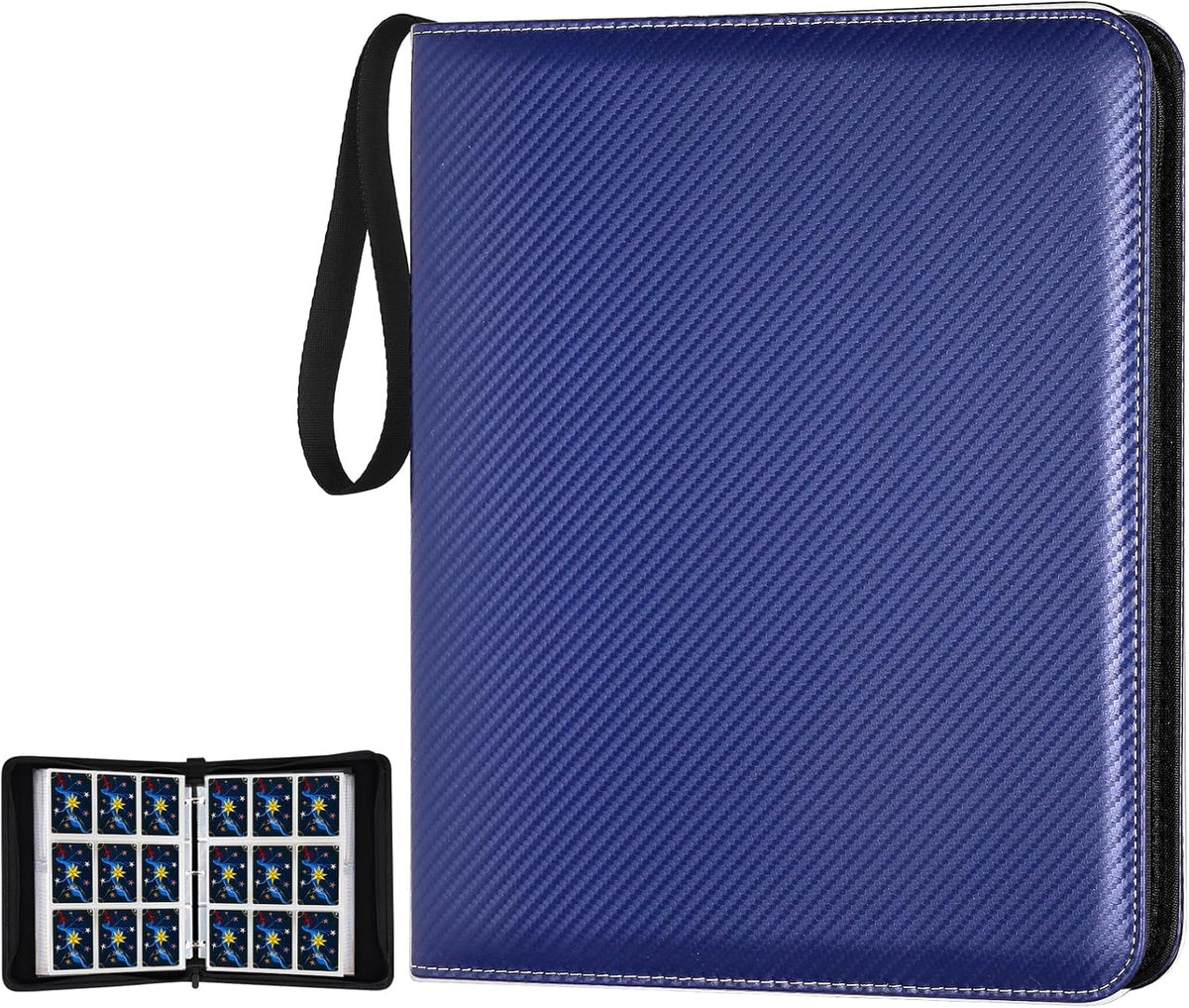 Trading Card Binder, Premium 9 Pocket Card Binder, 720 Double Sided Pocket PU Collection Binder