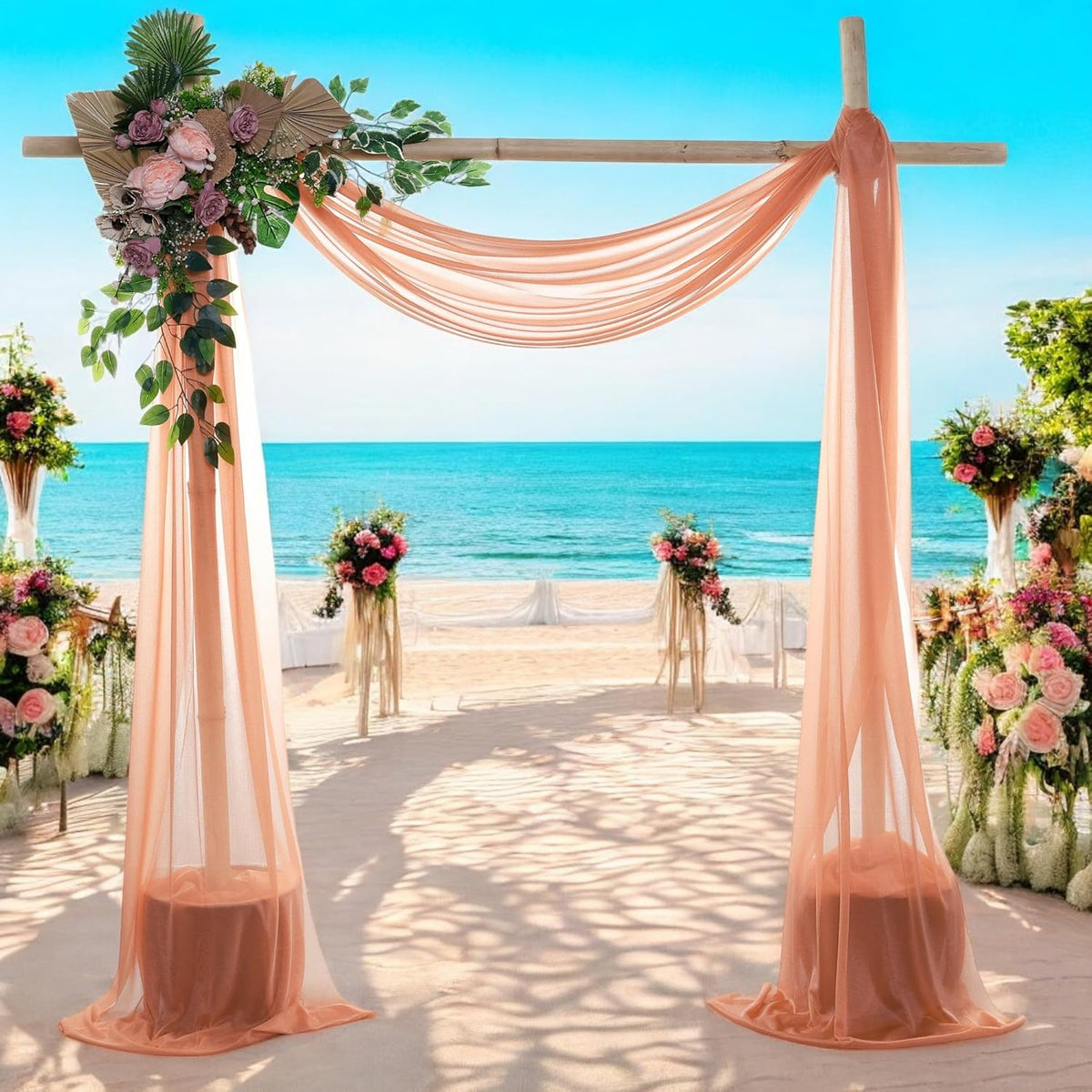 MDS Halloween Chiffon Draping Fabric - 1 Panel, 30" Wide x 100ft Long - Sheer Spooky Arbor & Canopy