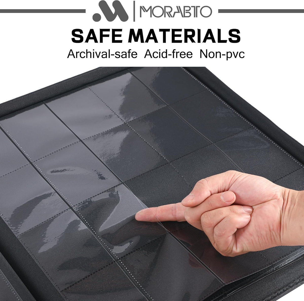 Card Binder 20 Pocket,Trading Card Binder Holds up to 2000 Cards with 50 Sleeves,Zipper Card Holder