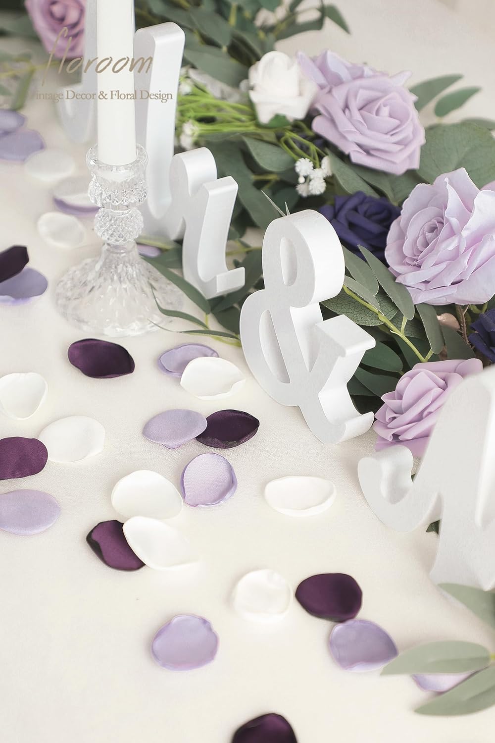 Floroom 300pcs Rose Petals Lilac Plum Faux Silk Flower Petals for Wedding Flower Girl Basket Aisle