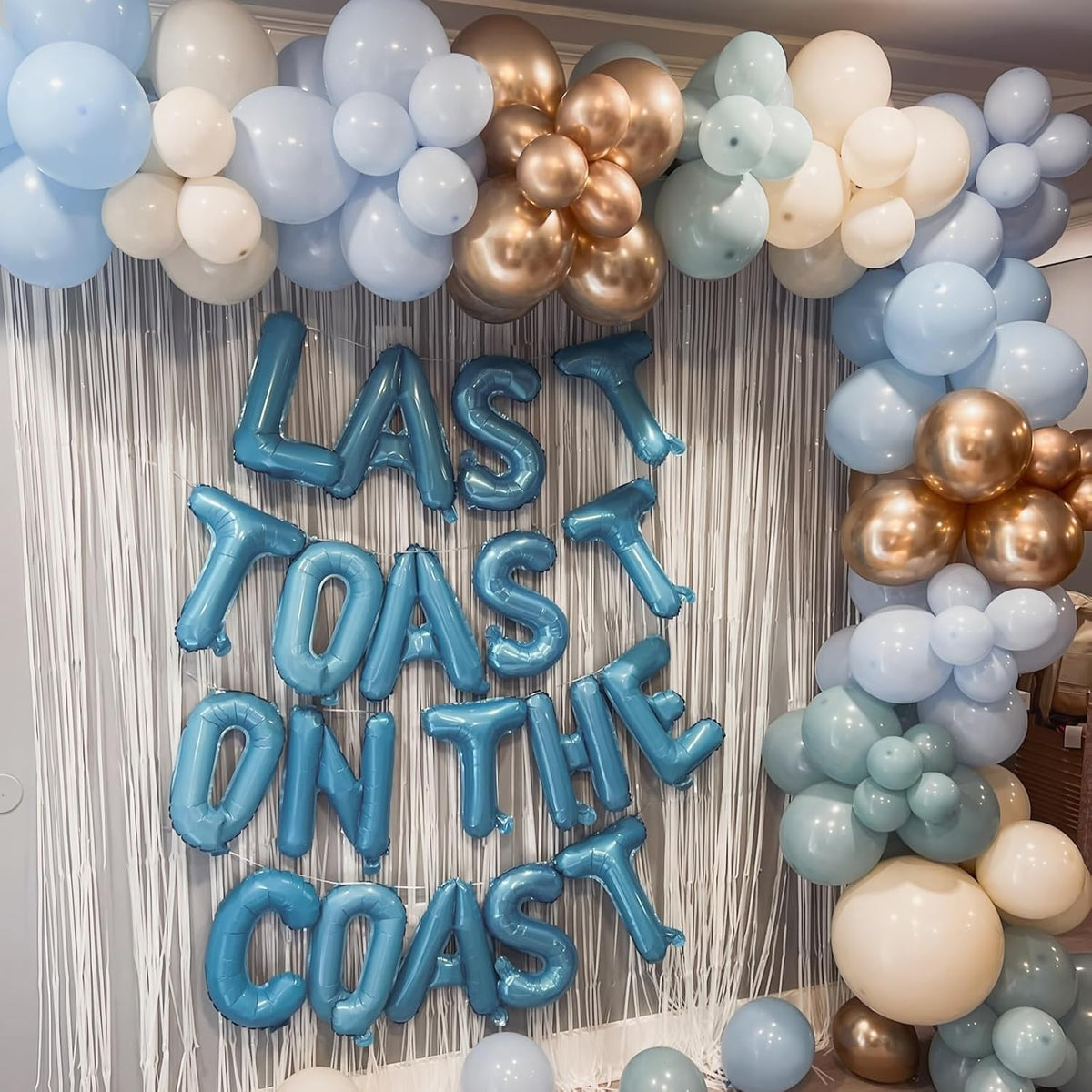 Dusty Blue and White Balloons Haze Pastel Blue Beige Balloon 12inch 60pcs Sand White Ivory Helium