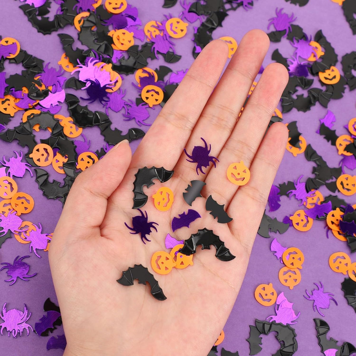 MARFOREVER Halloween Confetti Glitter Table Decorations Party Scatter Table Sprinkles Bats Spider